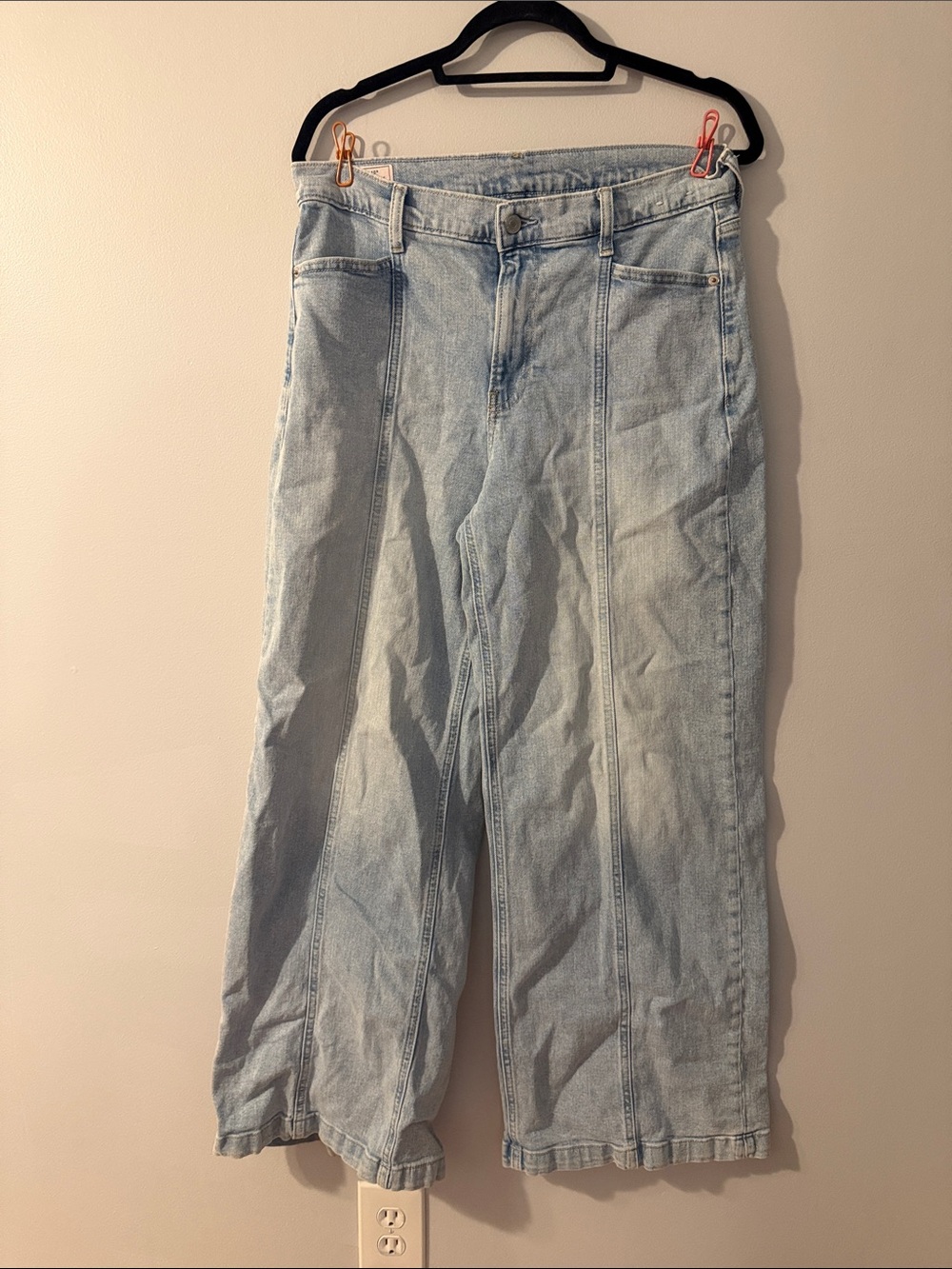 GAP Light Blue Wide-Leg High-Rise Jeans